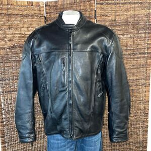 First Classic Leather Gear Moto Coat Lined Air Vented Size XXL